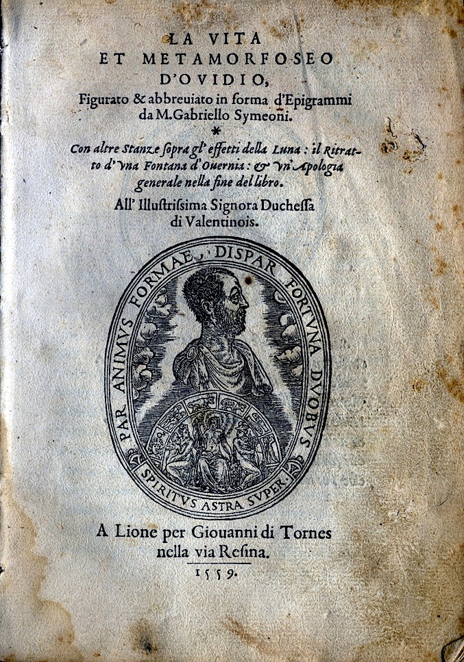 LA VITA ET METAMORFOSEO D'OVIDIO Giovanni di Tornes Lione 1519 1 copia