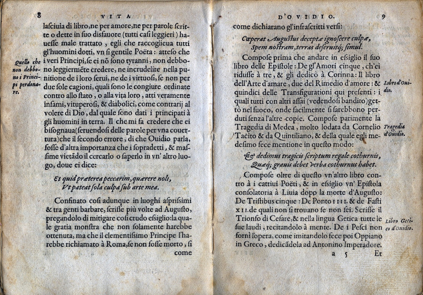 LA VITA ET METAMORFOSEO D'OVIDIO Giovanni di Tornes Lione B 1519 3 copia