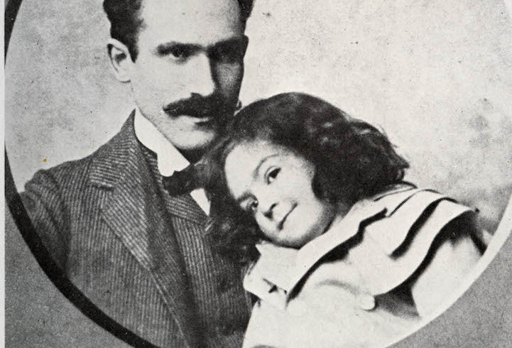 Nel 1904, col figlio Walter, a Buenos Aires.